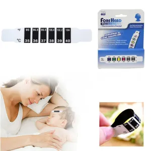1 Head Forehead Thermometer Strip Baby Fever Body Heat Degrees Temperature Test