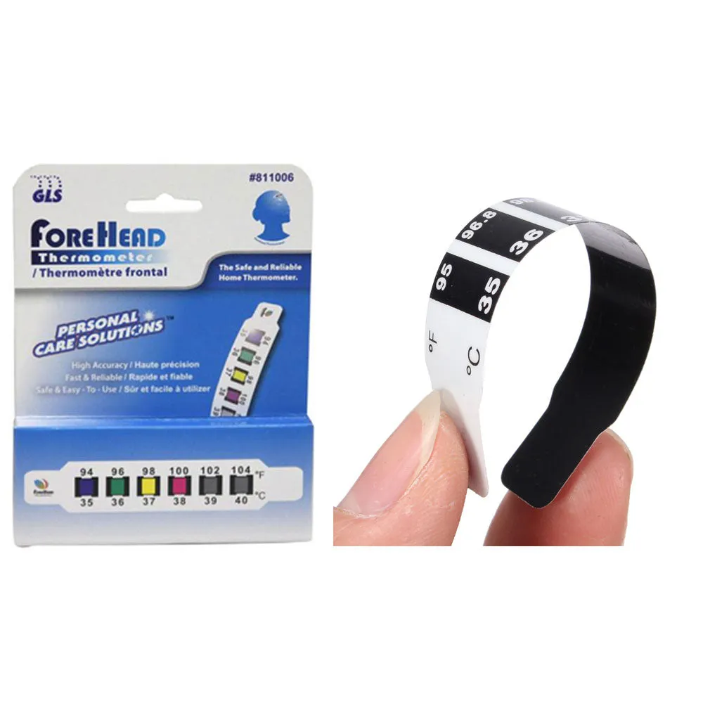 1 Head Forehead Thermometer Strip Baby Fever Body Heat Degrees Temperature Test