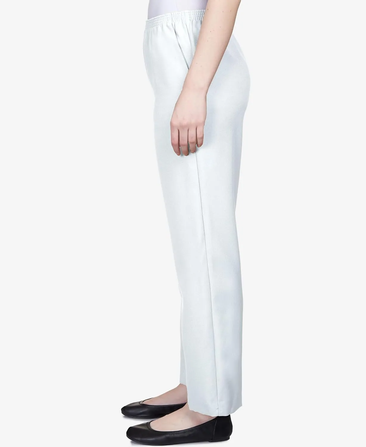 Alfred Dunner All Around Elastic Waist Polyester Short Petite Pants - Pull-On Style