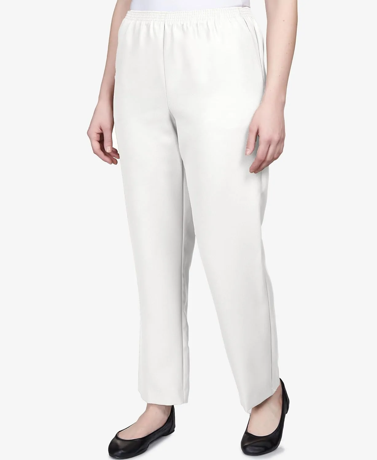 Alfred Dunner All Around Elastic Waist Polyester Short Petite Pants - Pull-On Style