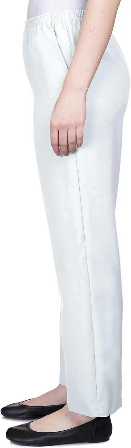 Alfred Dunner All Around Elastic Waist Polyester Short Petite Pants - Pull-On Style