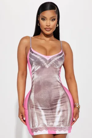 Amelia Mini Dress - Pink/combo