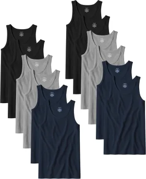 Andrew Scott Men's A Shirt Tanks | Cotton Tank Top Athletic Undershirts | Multi Packs & Colors