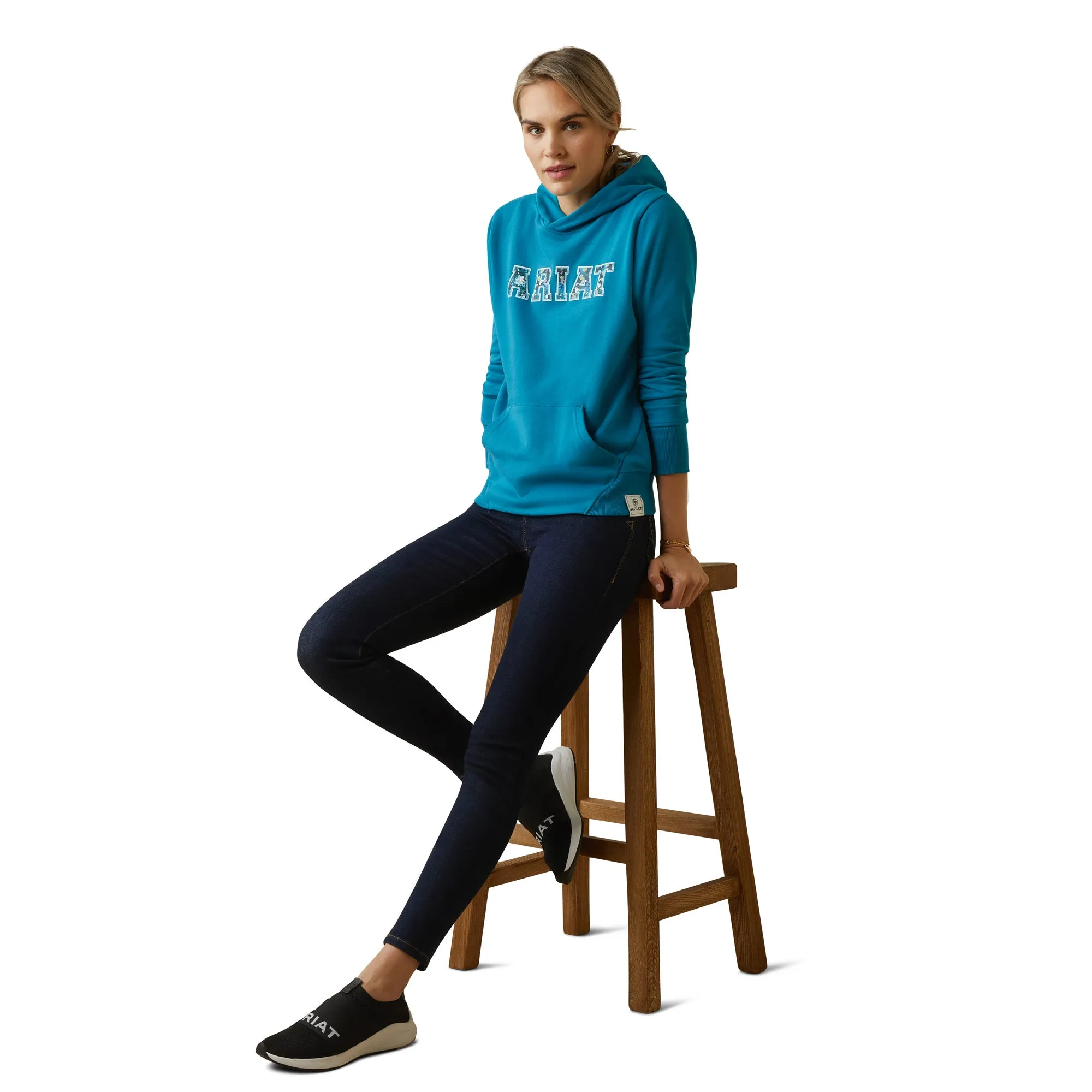 Ariat® Ladies 3D Logo 2.0 Mosaic Blue Hoodie 10043321