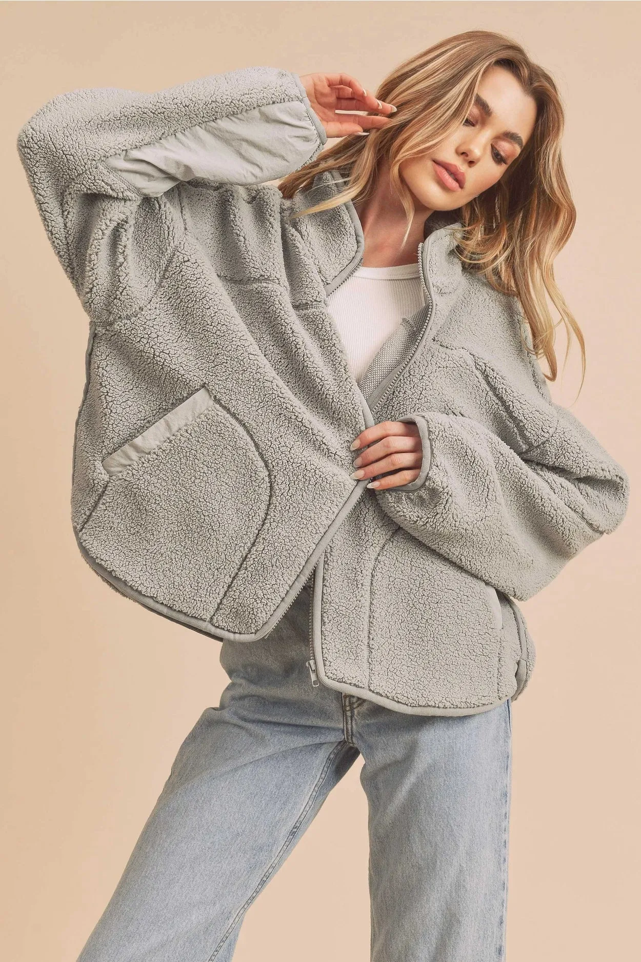 Ashby Zip-Up - Gray