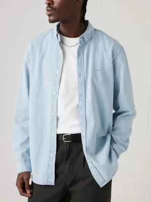 Authentic Andre Light Wash Long Sleeve Buttondown Shirt