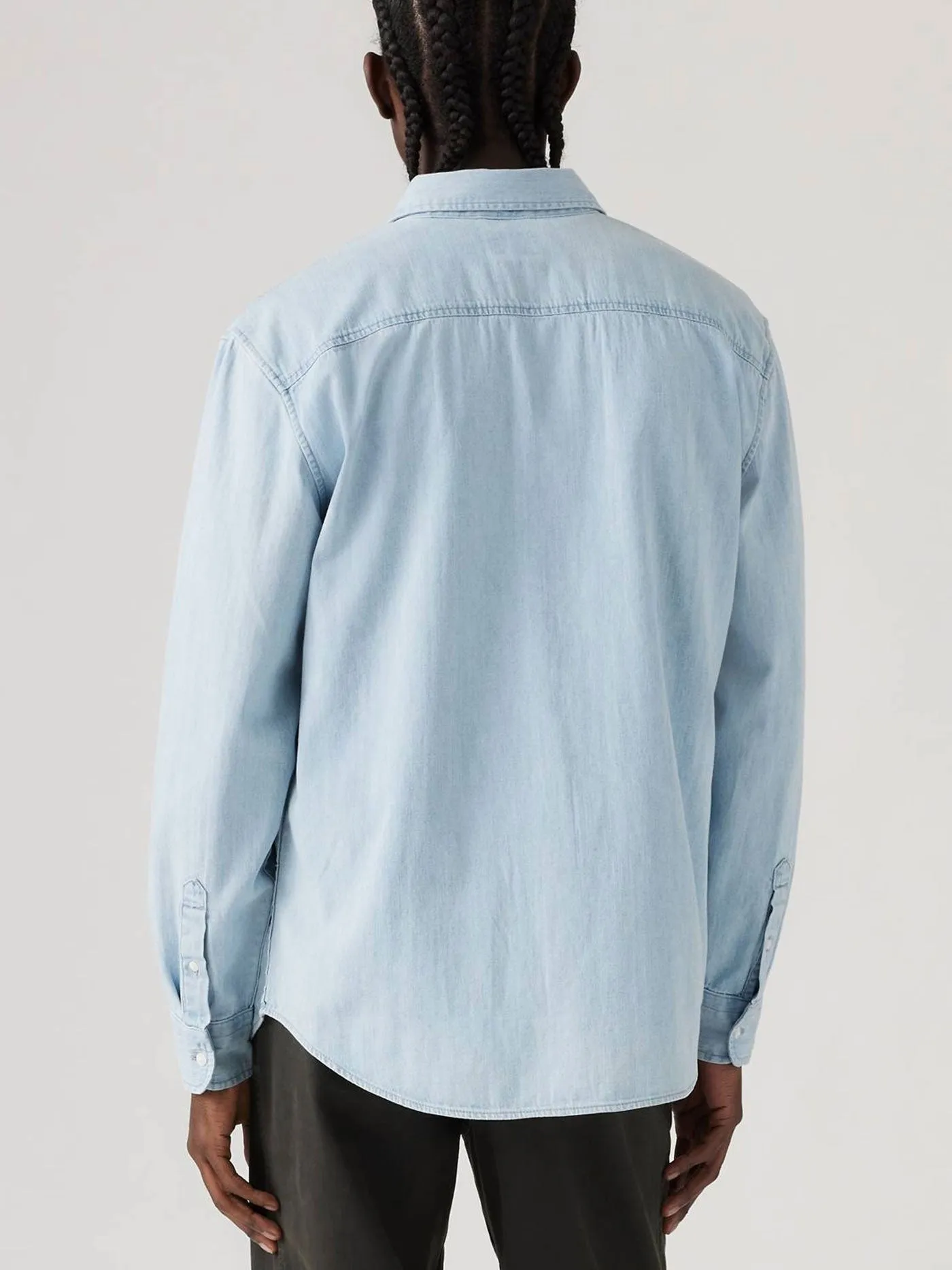 Authentic Andre Light Wash Long Sleeve Buttondown Shirt