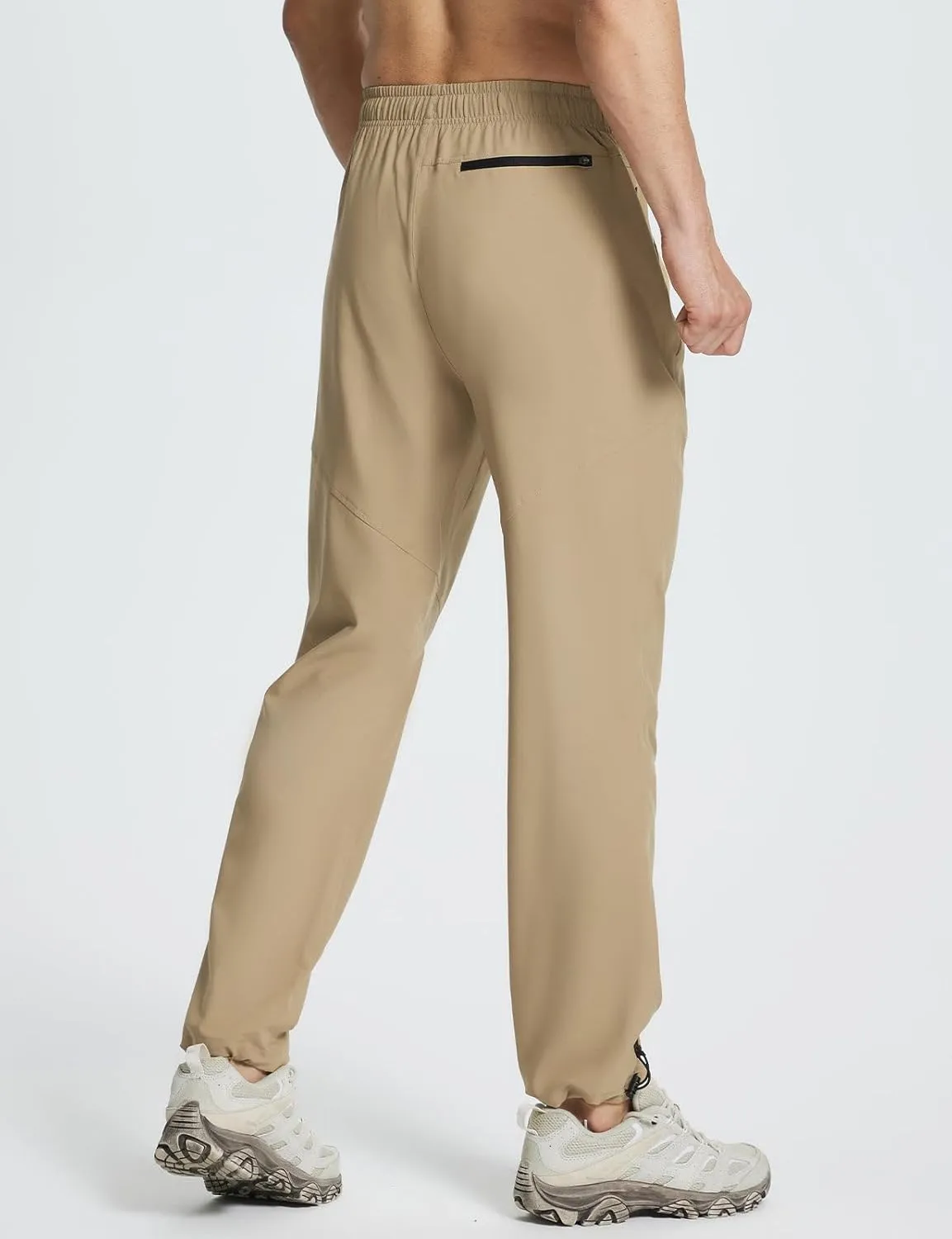 baleaf Men's Hiking Pants Lightweight Quick Dry Water Resistant Elastic Waist Cargo Pants with Zip Pockets for Outdoor