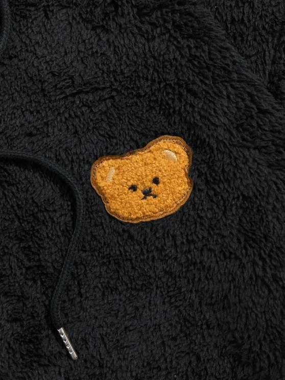 Bear Terry Embroidered Teddy Hoodies
