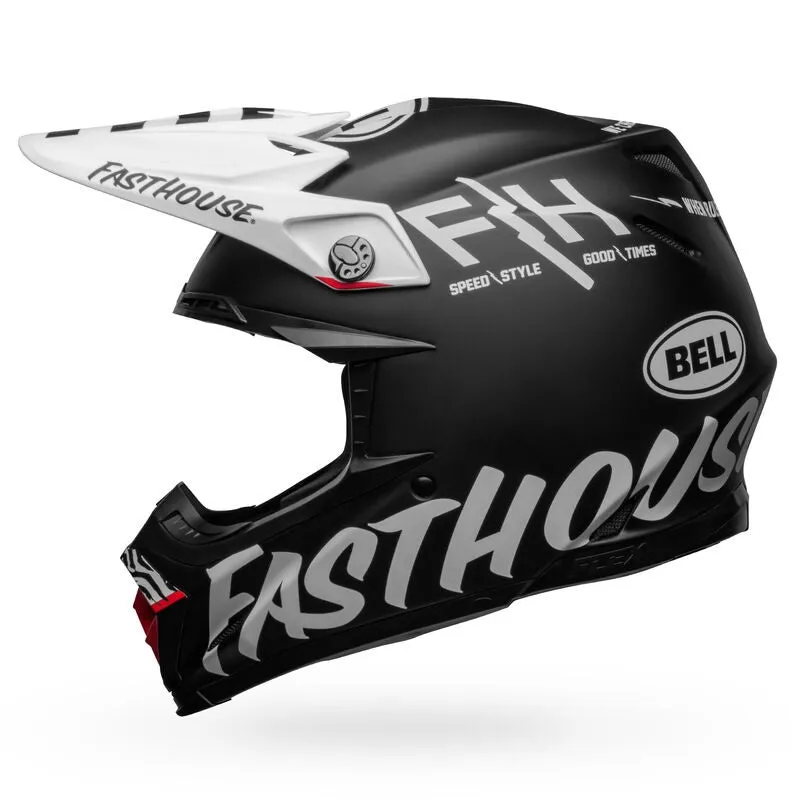 Bell Moto Moto-9S Flex Fasthouse Flex Crew Matte Black/White Large