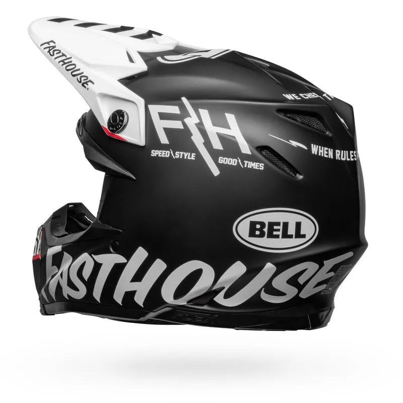 Bell Moto Moto-9S Flex Fasthouse Flex Crew Matte Black/White Large