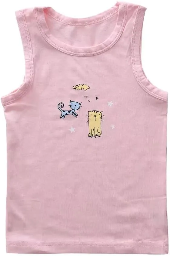 benetia Girl's Boys Cotton Tank Kids Undershirts 3-Pack