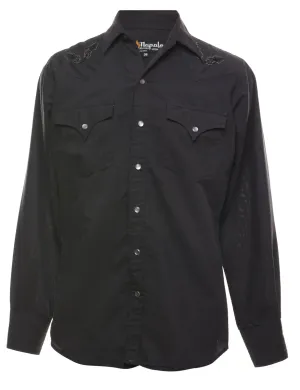 Black Classic Western Shirt - L