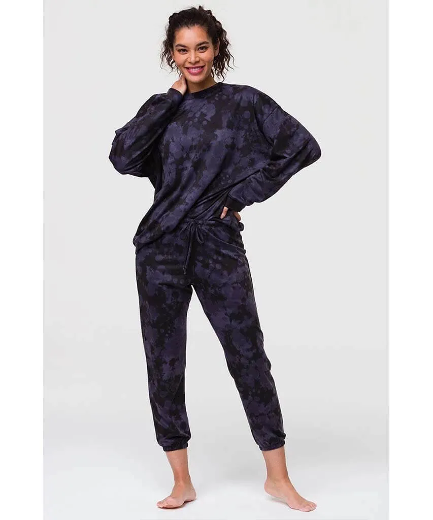 Boyfriend Sweatshirt Tie Dye Amethyst