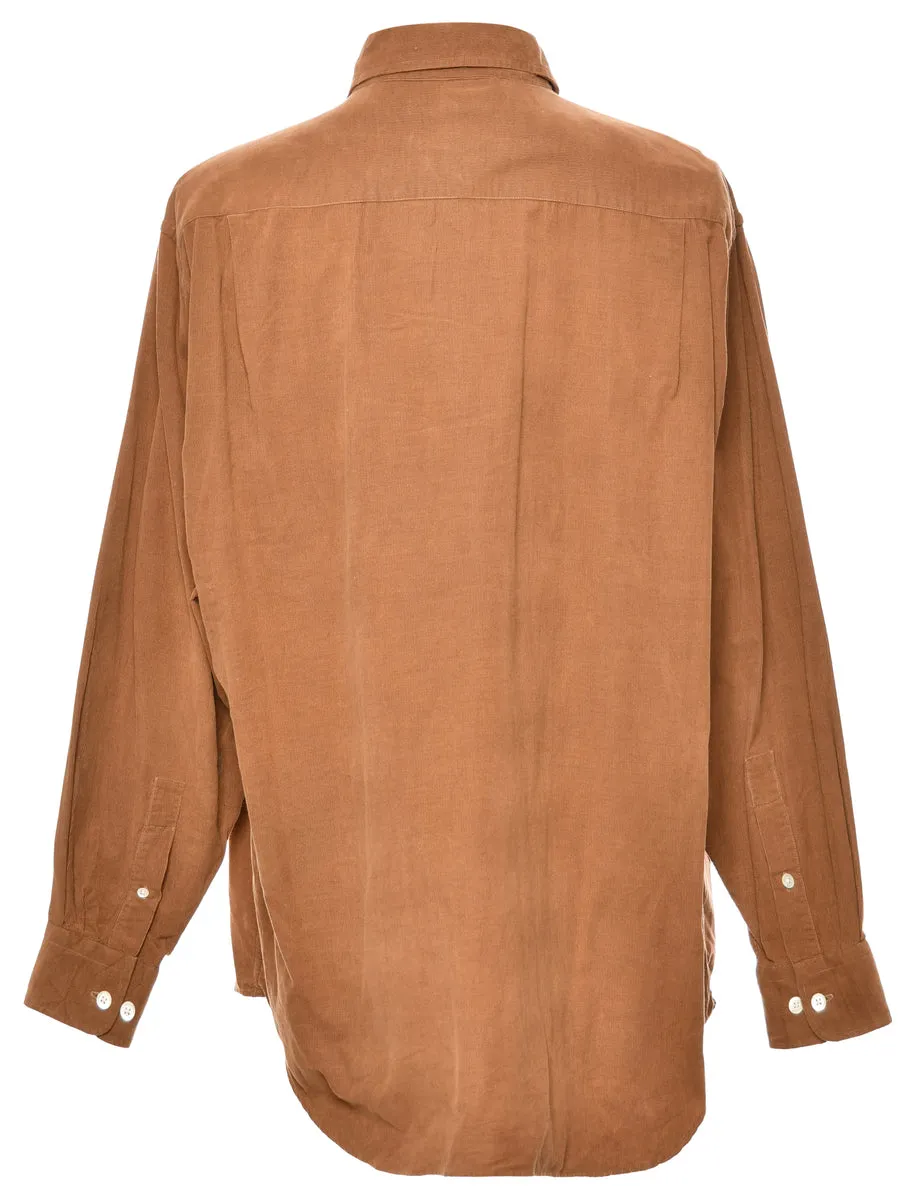 Brown Corduroy Classic Shirt - L