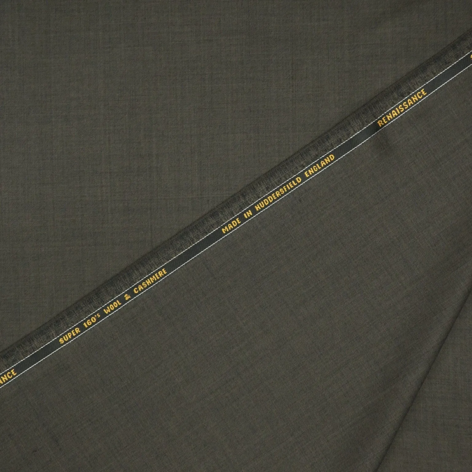 Brown Solid Renaissance Super 160's Wool and Cashmere Suiting Fabric