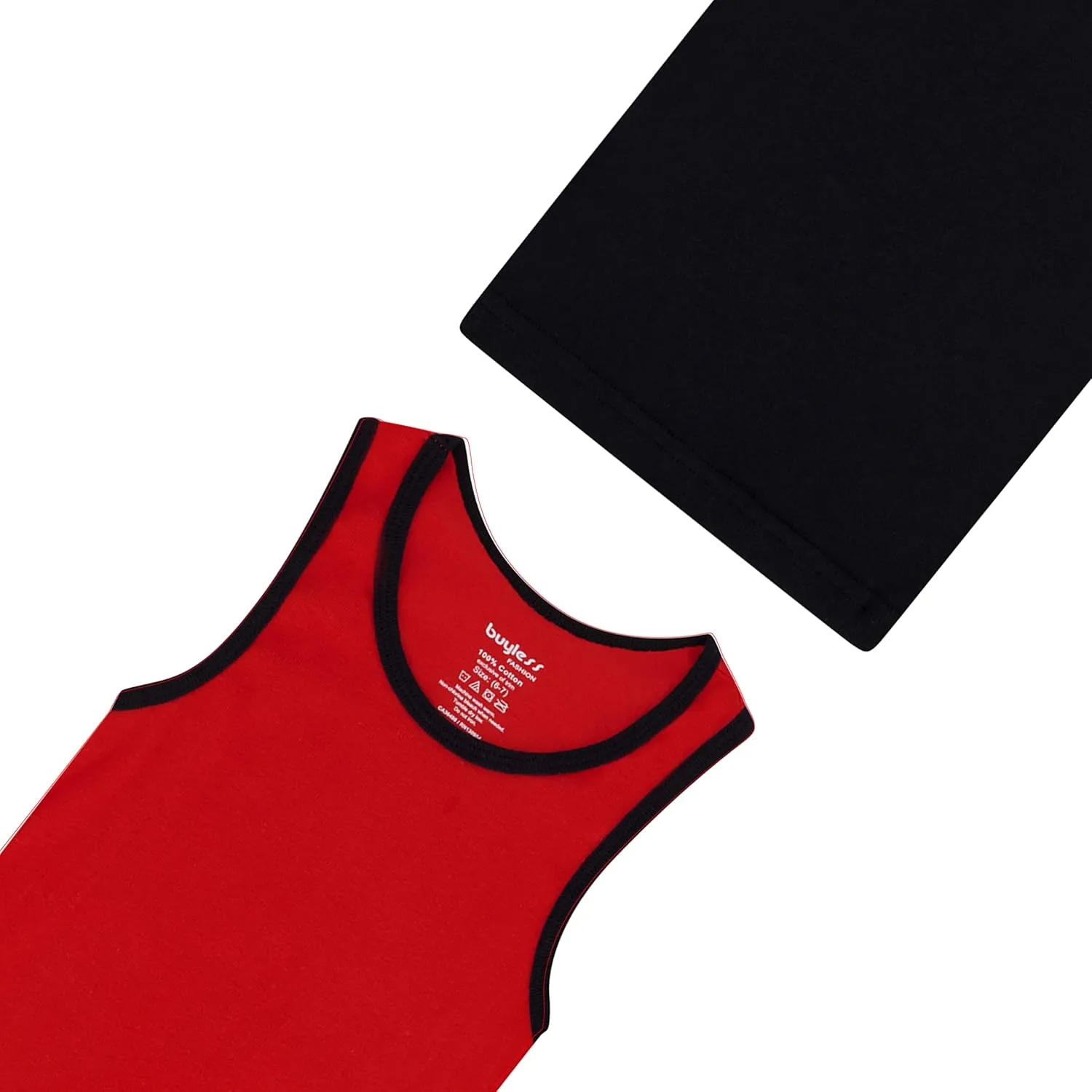 Buyless Fashion Boys Scoop Neck Tagless Undershirts Soft Cotton Tank Top (12 Pack)
