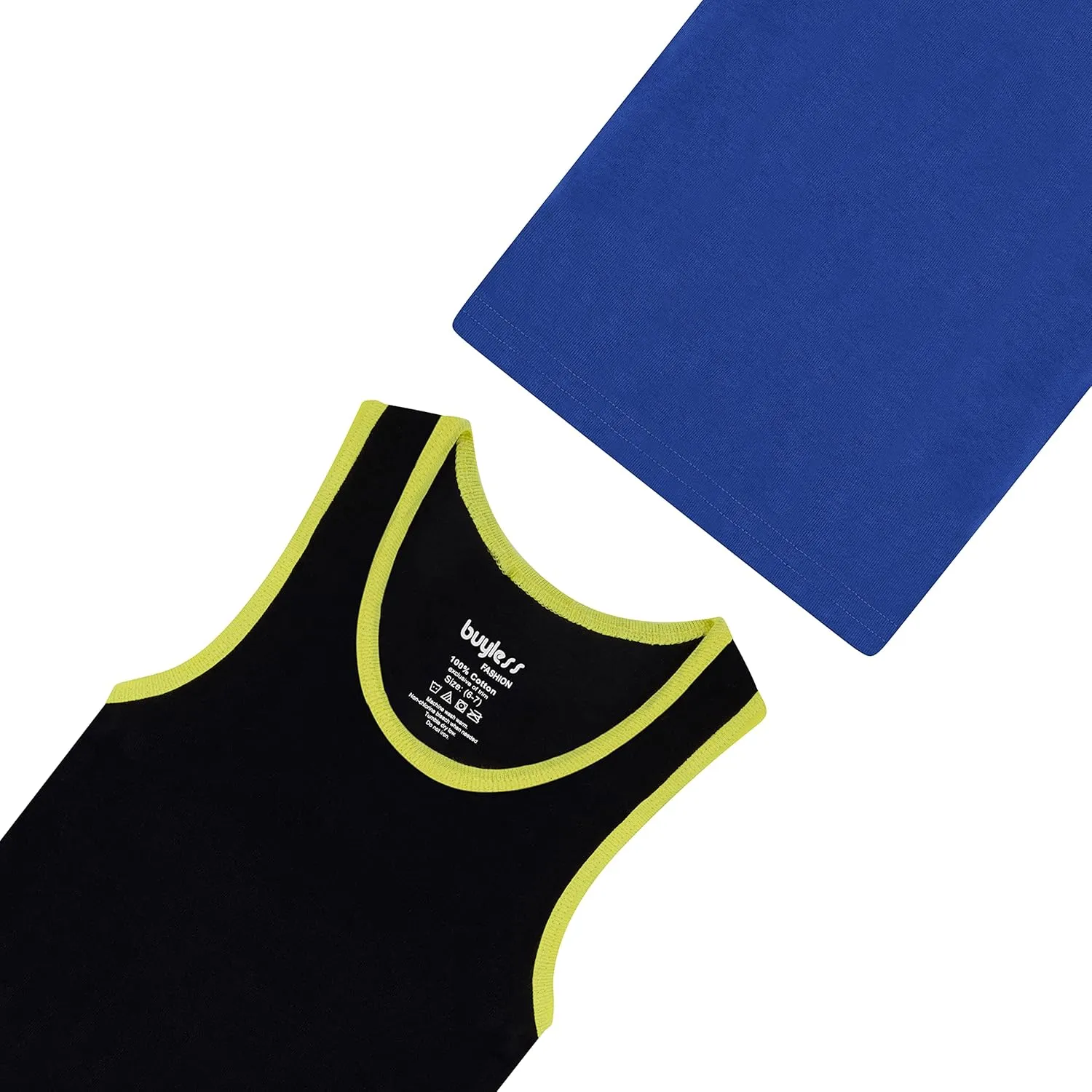 Buyless Fashion Boys Scoop Neck Tagless Undershirts Soft Cotton Tank Top (12 Pack)