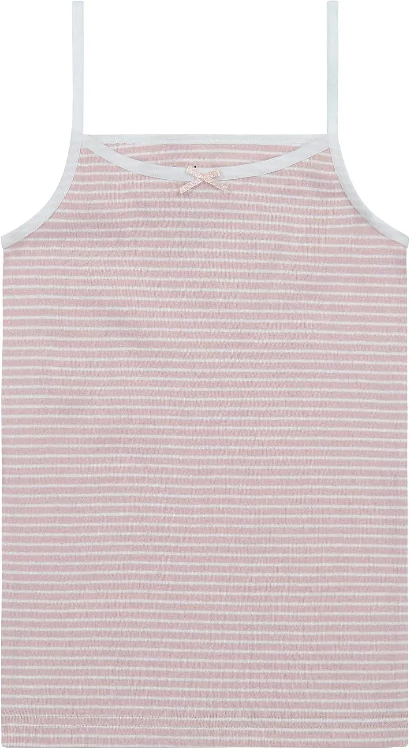 Buyless Fashion Girls Tank Top - Sleeveless Cami Tanks Cotton Undershirts for Dance Gymnastics, Kids & Toddler Size (12 Pack)