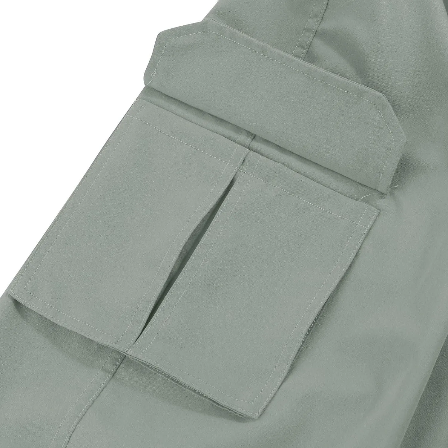 Cargo Pants for Men Slim Fit Plus Size Work Pants 3XL-5XL Stretch Casual Outdoor Hiking Pants Twill Denim Cargo Pants