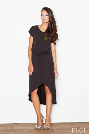 Chic Asymmetrical Wrap Dress with Boat Neckline - Effortless Style for Everyday Wear
