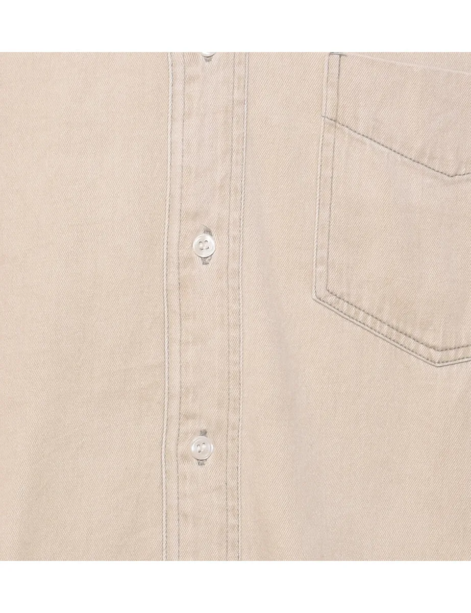 Classic Beige Denim Shirt - L