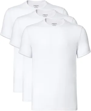 COLORFULLEAF Men's Undershirts Bamboo Rayon Short Sleeve Crewneck/V-Neck Tees Slim-fit T-Shirts 3 or 5 Pack
