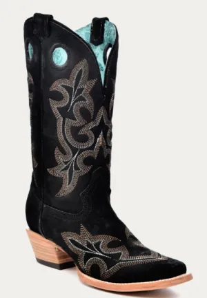 CORRAL LADIES SUEDE SQUARE TOE BOOTS STYLE A4476