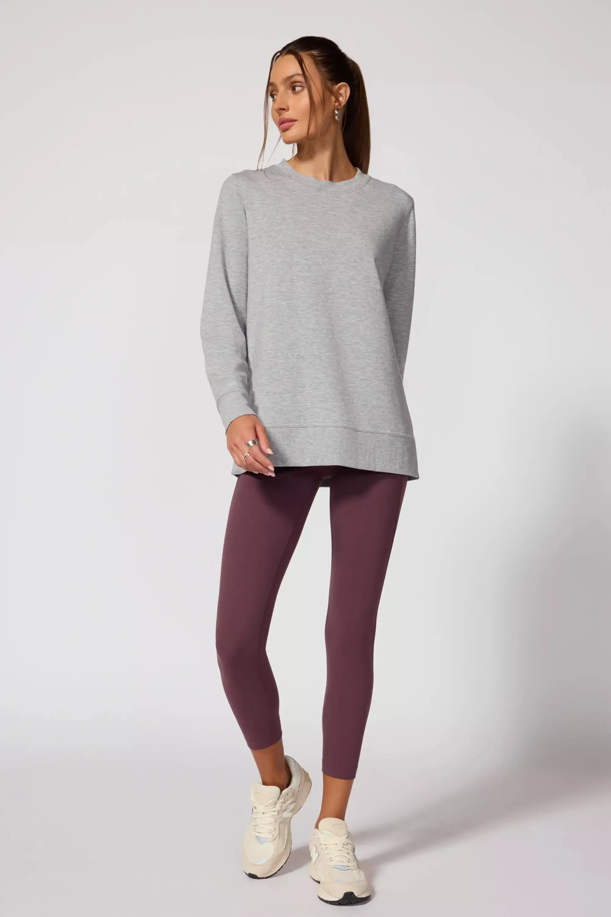 Cozy Fleece Relaxed Pullover - Htr Concrete