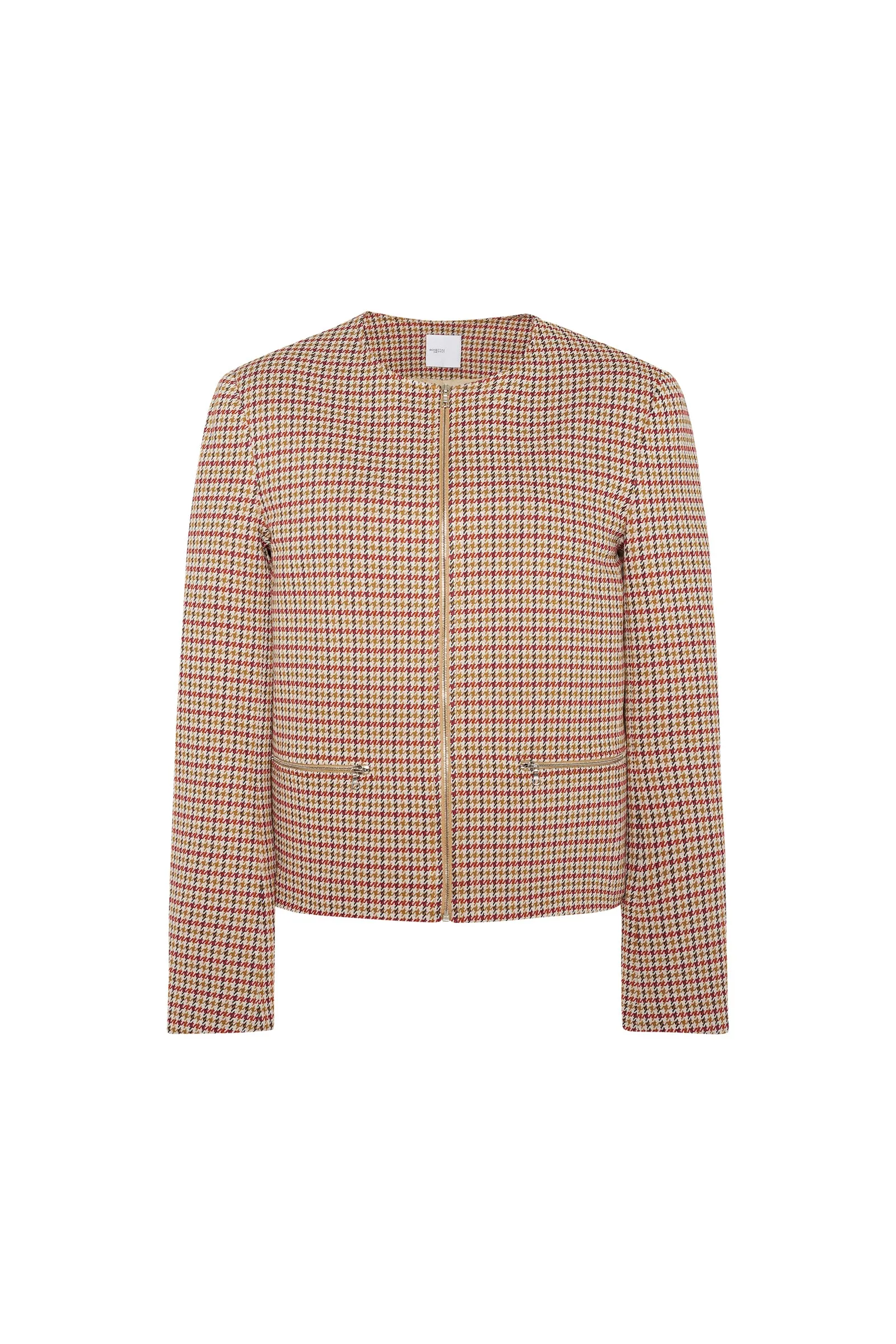 Crewneck Zip Front Jacket