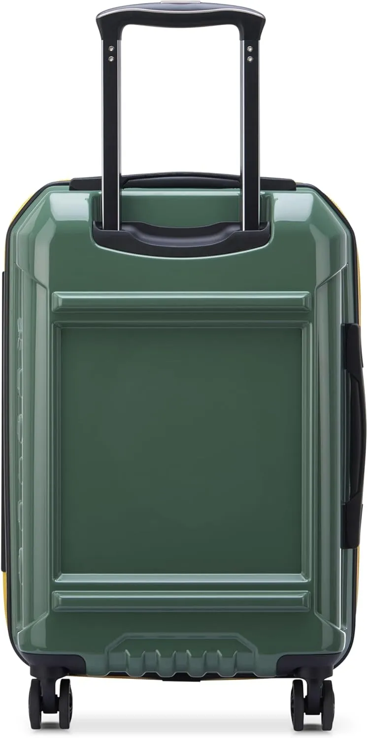 DELSEY PARIS Rempart Hardside Expandable Luggage with Spinner Wheels, Army Green, Carry-On 19 Inch
