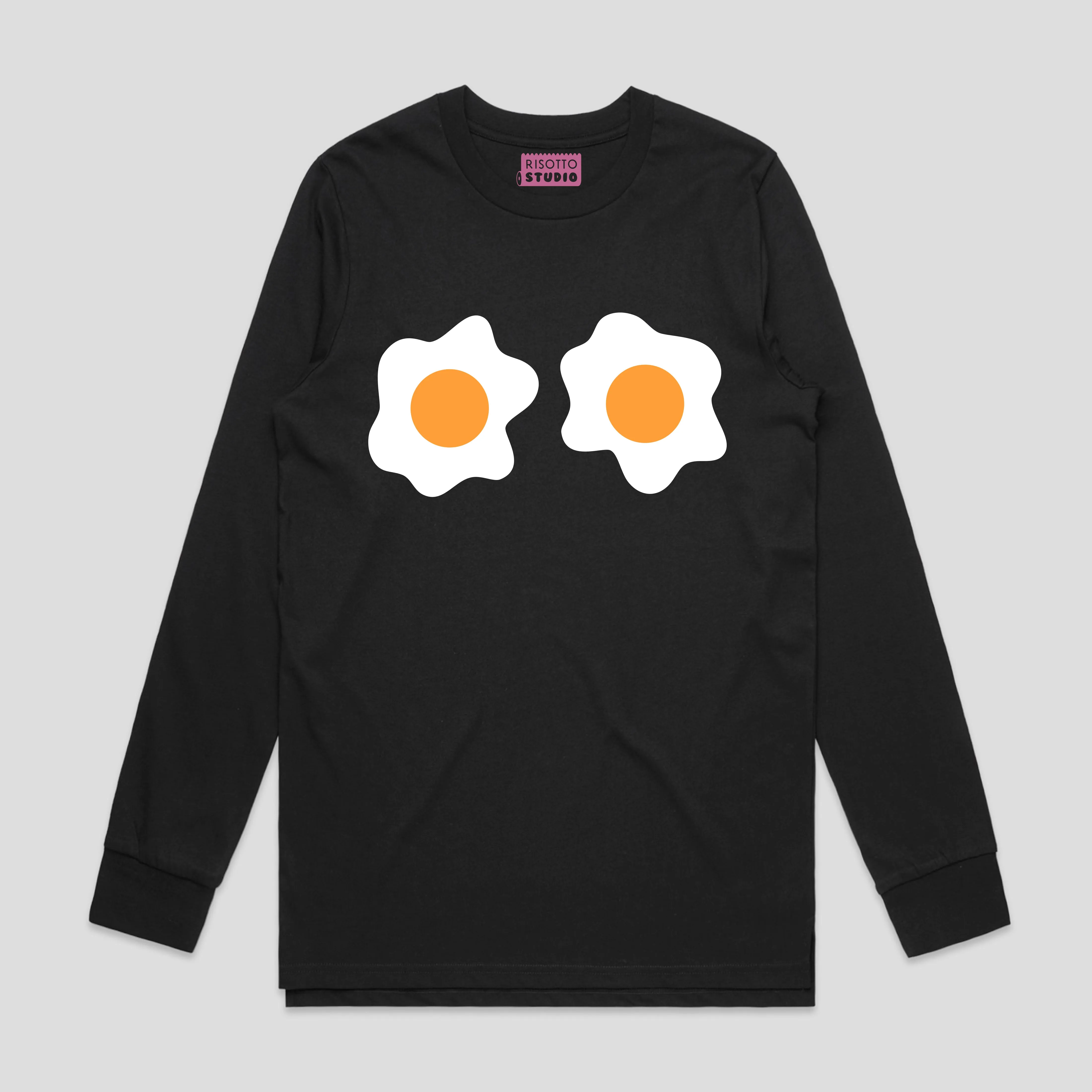 Eggs - Black Classic Long Sleeve Tee