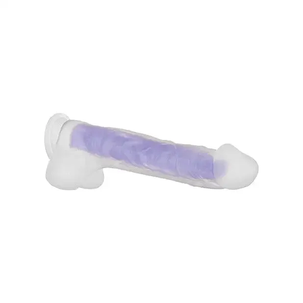 Evolved Luminous Stud 10.5" Glowing Dildo with Suction Cup Base