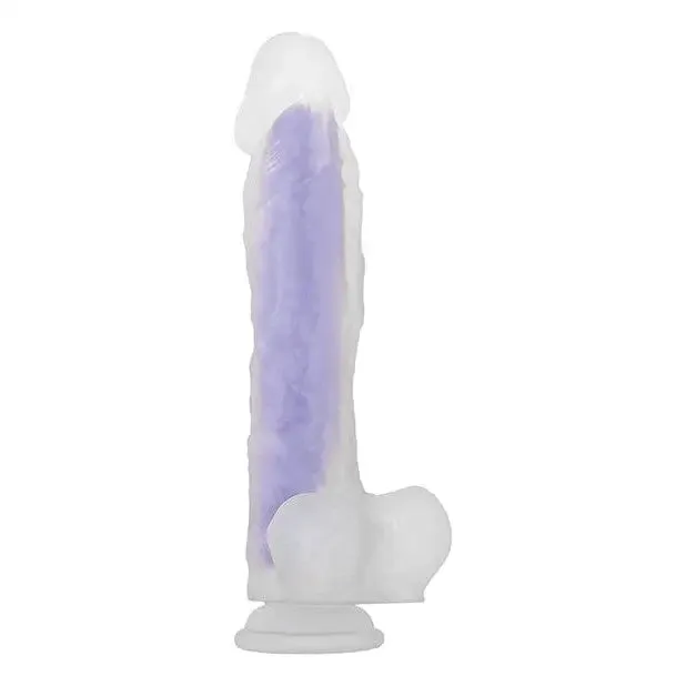 Evolved Luminous Stud 10.5" Glowing Dildo with Suction Cup Base