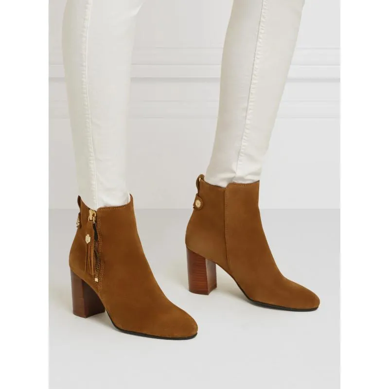 Fairfax & Favor Oakham Ladies Suede Ankle Boot - Tan