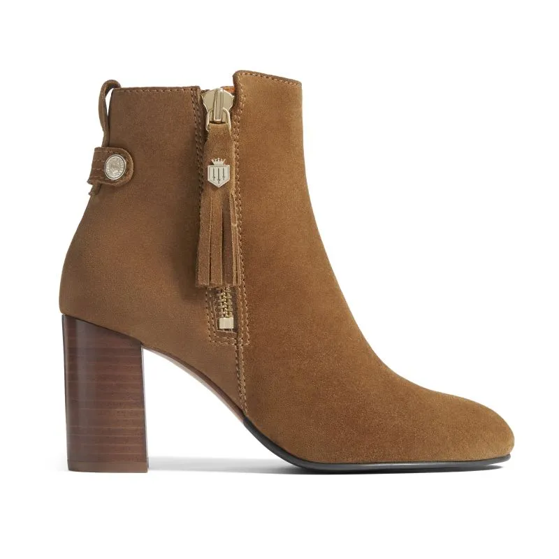 Fairfax & Favor Oakham Ladies Suede Ankle Boot - Tan