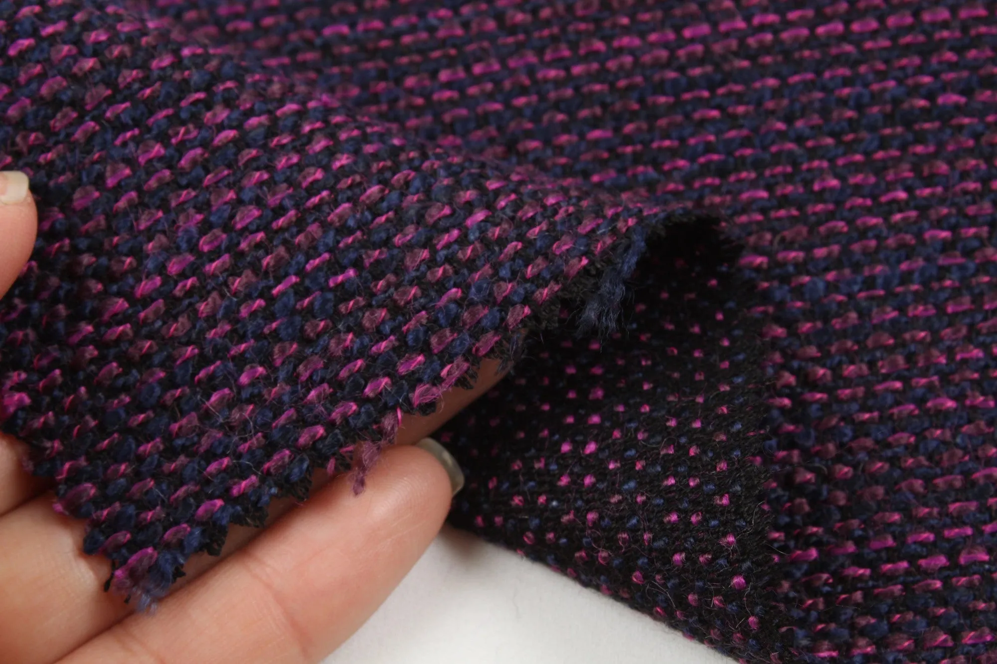 Fancy Multicolor Tweed Stripes - Viscose Blend - 11 Colors Available