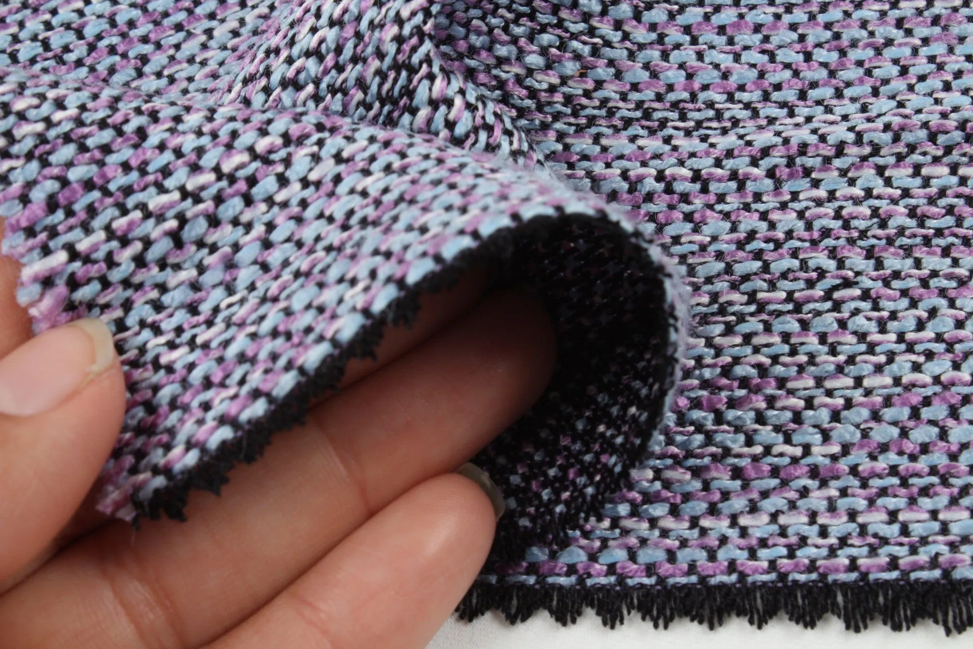 Fancy Multicolor Tweed Stripes - Viscose Blend - 11 Colors Available
