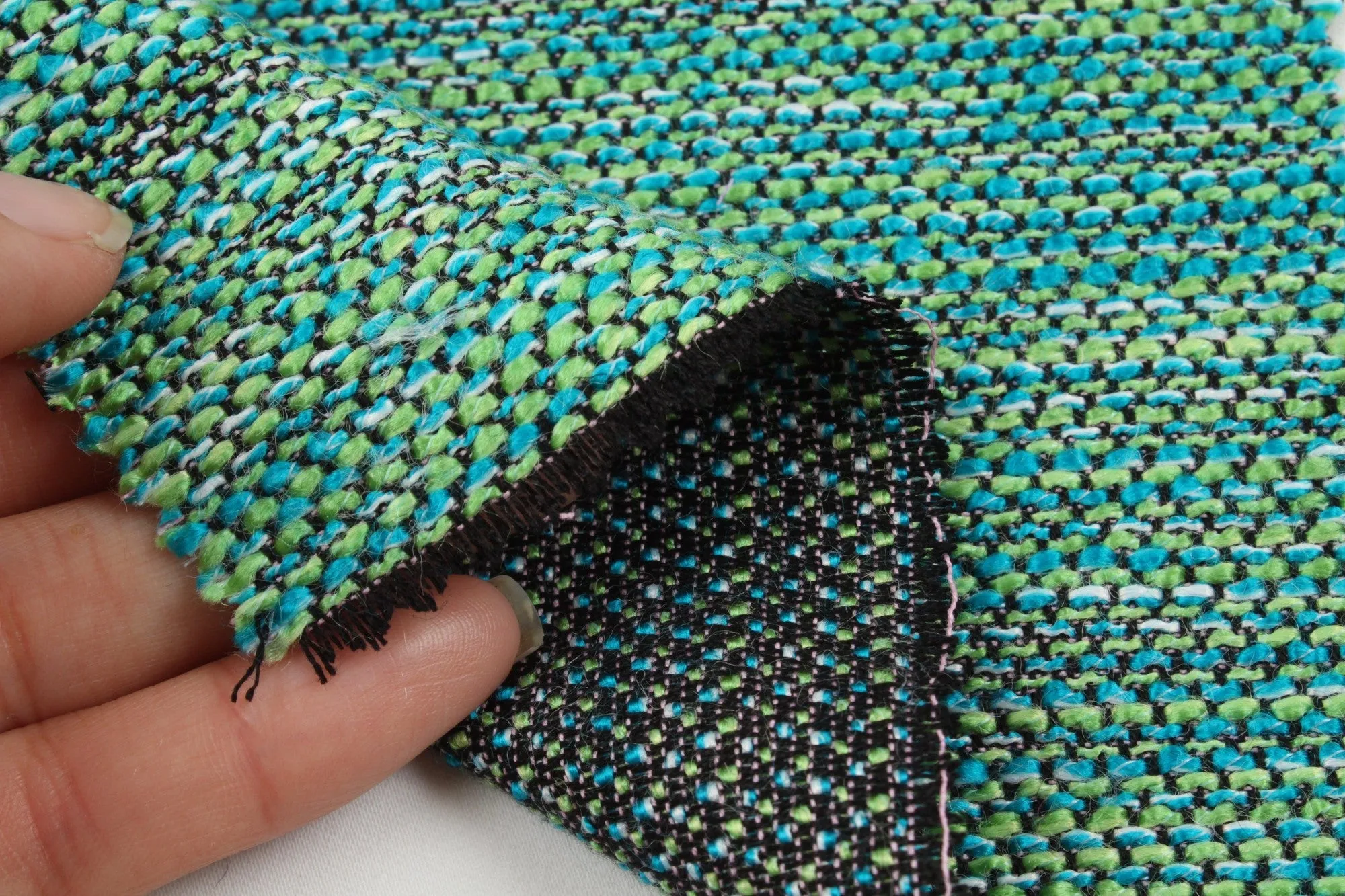 Fancy Multicolor Tweed Stripes - Viscose Blend - 11 Colors Available