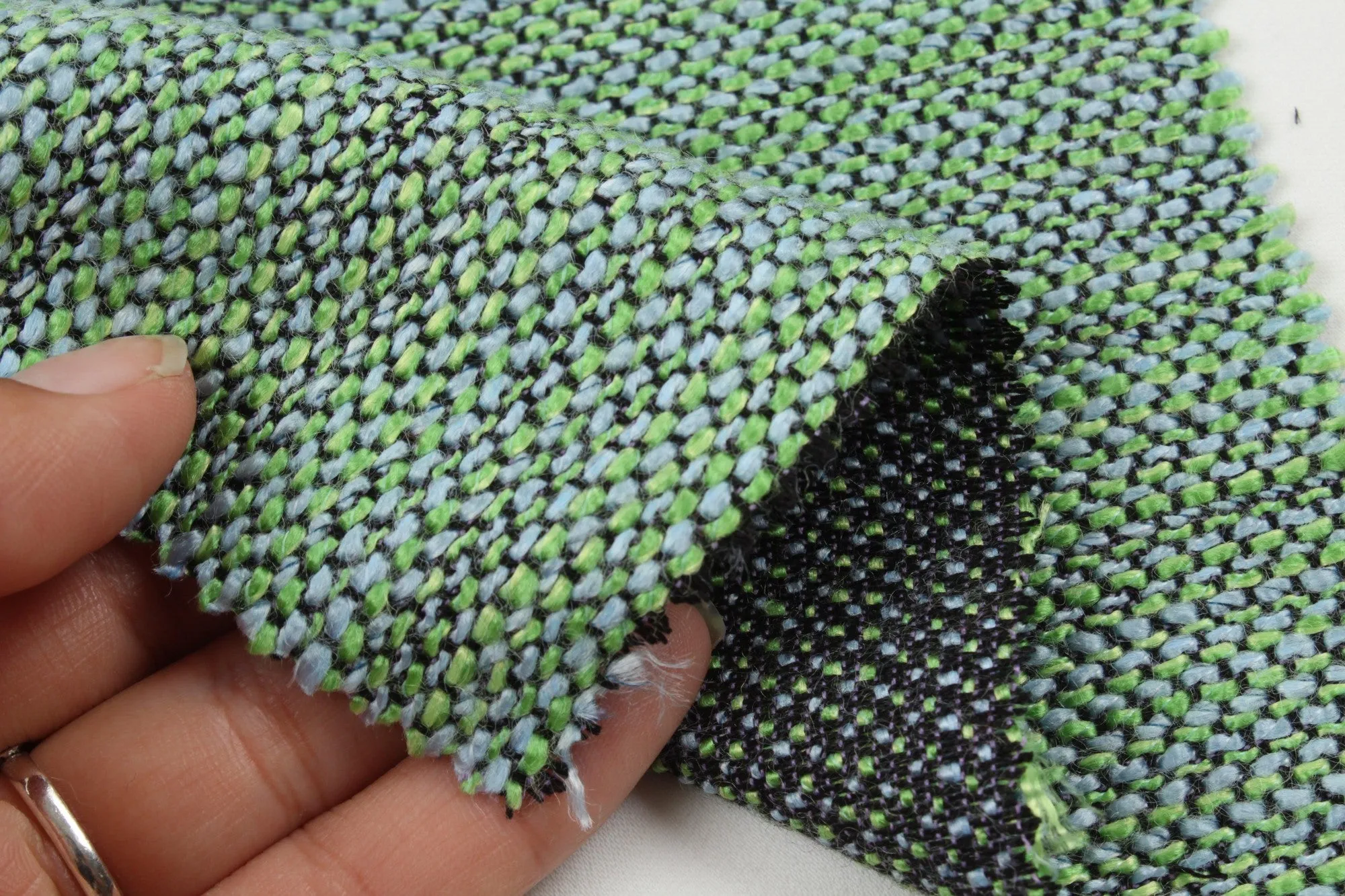 Fancy Multicolor Tweed Stripes - Viscose Blend - 11 Colors Available