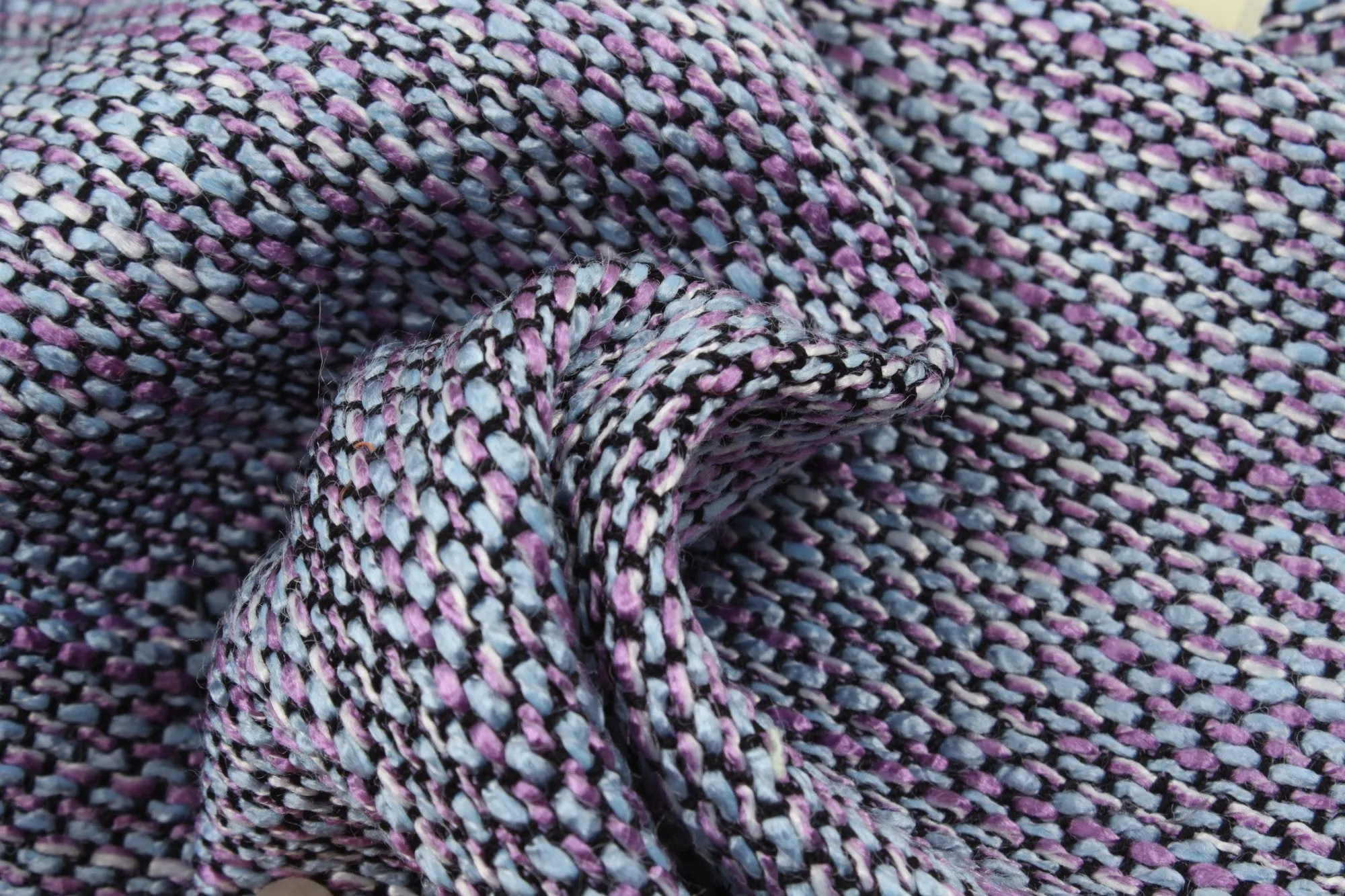 Fancy Multicolor Tweed Stripes - Viscose Blend - 11 Colors Available