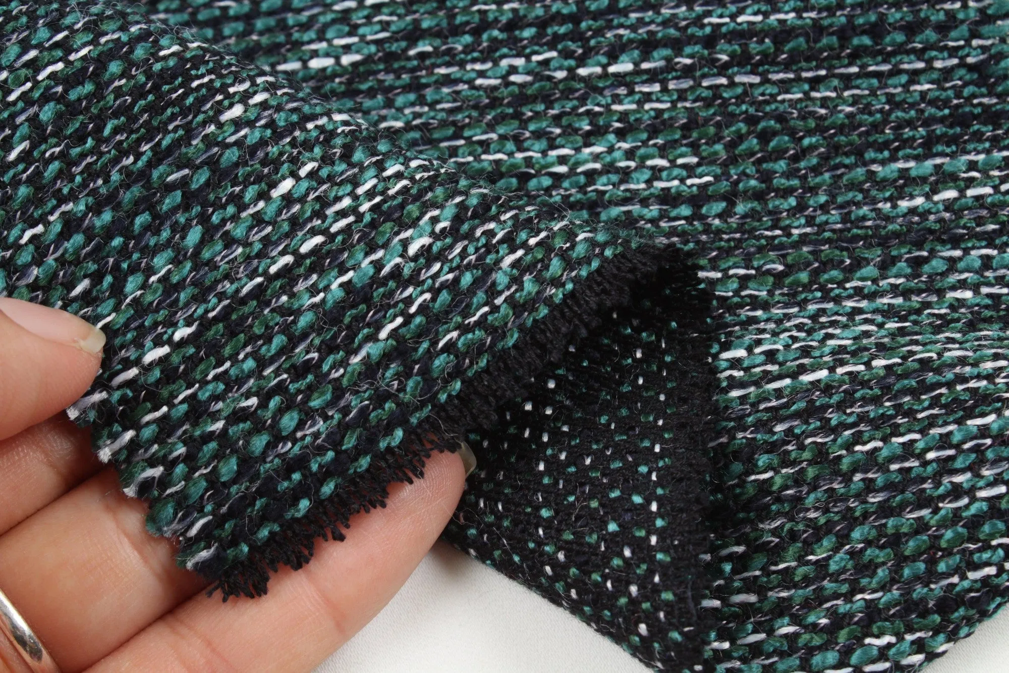 Fancy Multicolor Tweed Stripes - Viscose Blend - 11 Colors Available