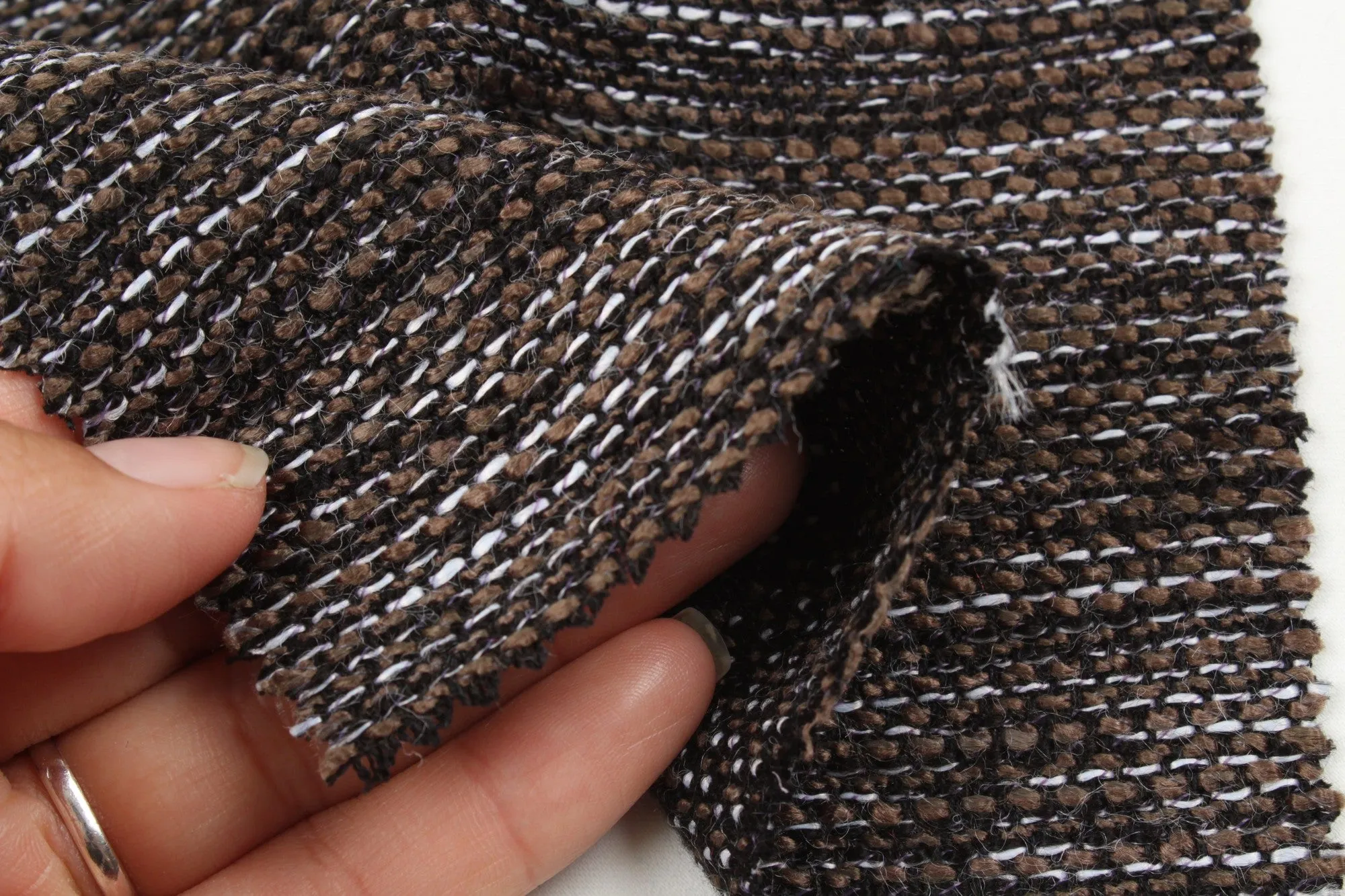 Fancy Multicolor Tweed Stripes - Viscose Blend - 11 Colors Available