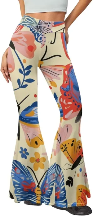 Flare Leggings for Women Fashion Funny Bell Bottom Yoga Pants Outdoor Party Dancing Work Daily Loose Trousers