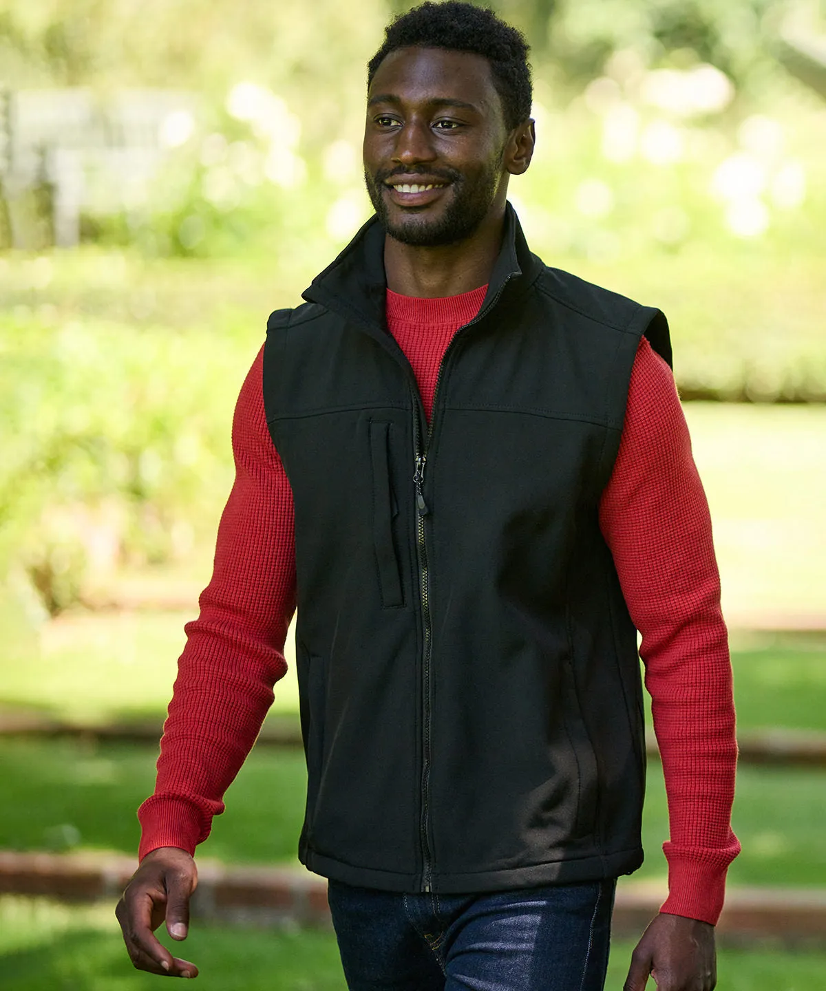 Flux softshell bodywarmer | Classic Red/Seal Grey