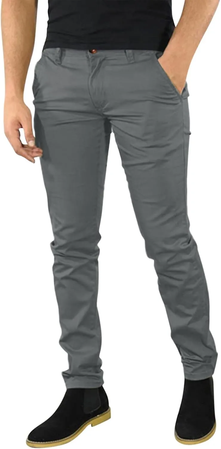 GIERIDUC Men's Linen Cotton Pants Men's Elasticated Waist Smart Trousers Mens Stretch Waist Trousers Mens Dark Green Trousers