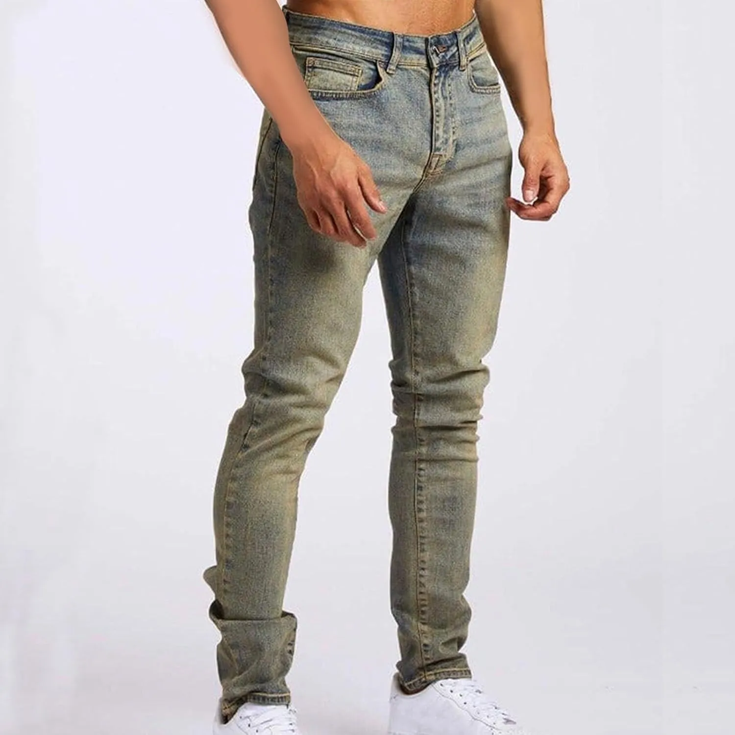 GIERIDUC Men's Traditional Plaid Chino Pants Men's Cargo Pants Relaxed Fit White Basketball Leggings Mens Sweatpants Pockets