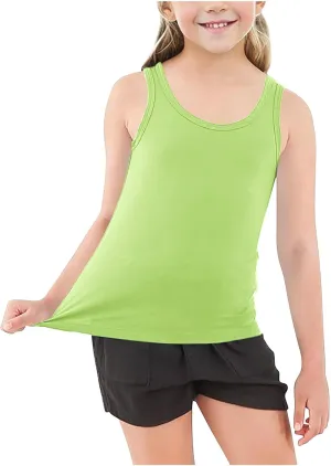 Girls Undershirts Boys Dance Tank Top Kids Sleeveless Tops Racerback Cami Workout Athletic Shirt Layering Camisole
