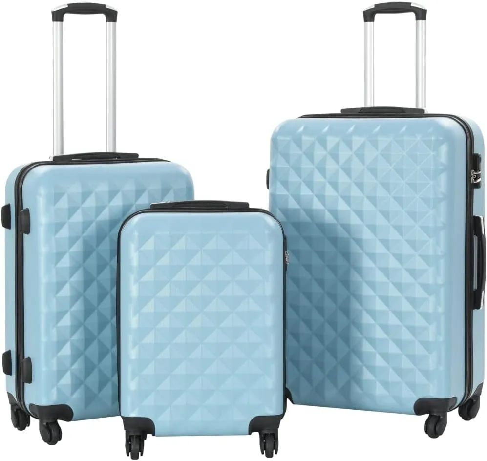 Hardcase Trolley Set 3 pcs Blue ABS,Luggage & Bags,Suitcases,91889