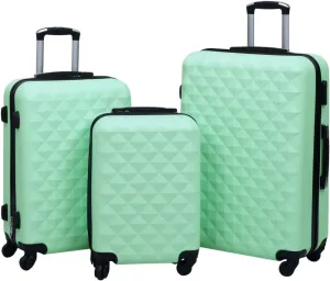 Hardcase Trolley Set 3 pcs Durable ABS Design, Lightweight and Secure, Mint Color